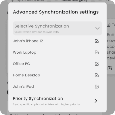 Customize Your Sync Experience